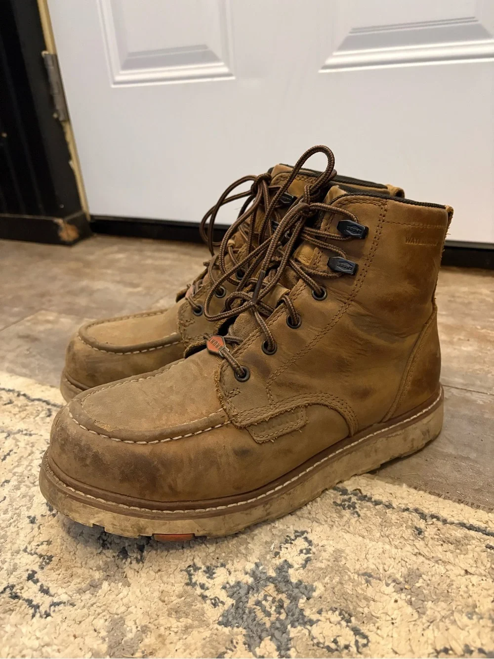 Men's Tan Brunt Marian Moc Toe Work Boots